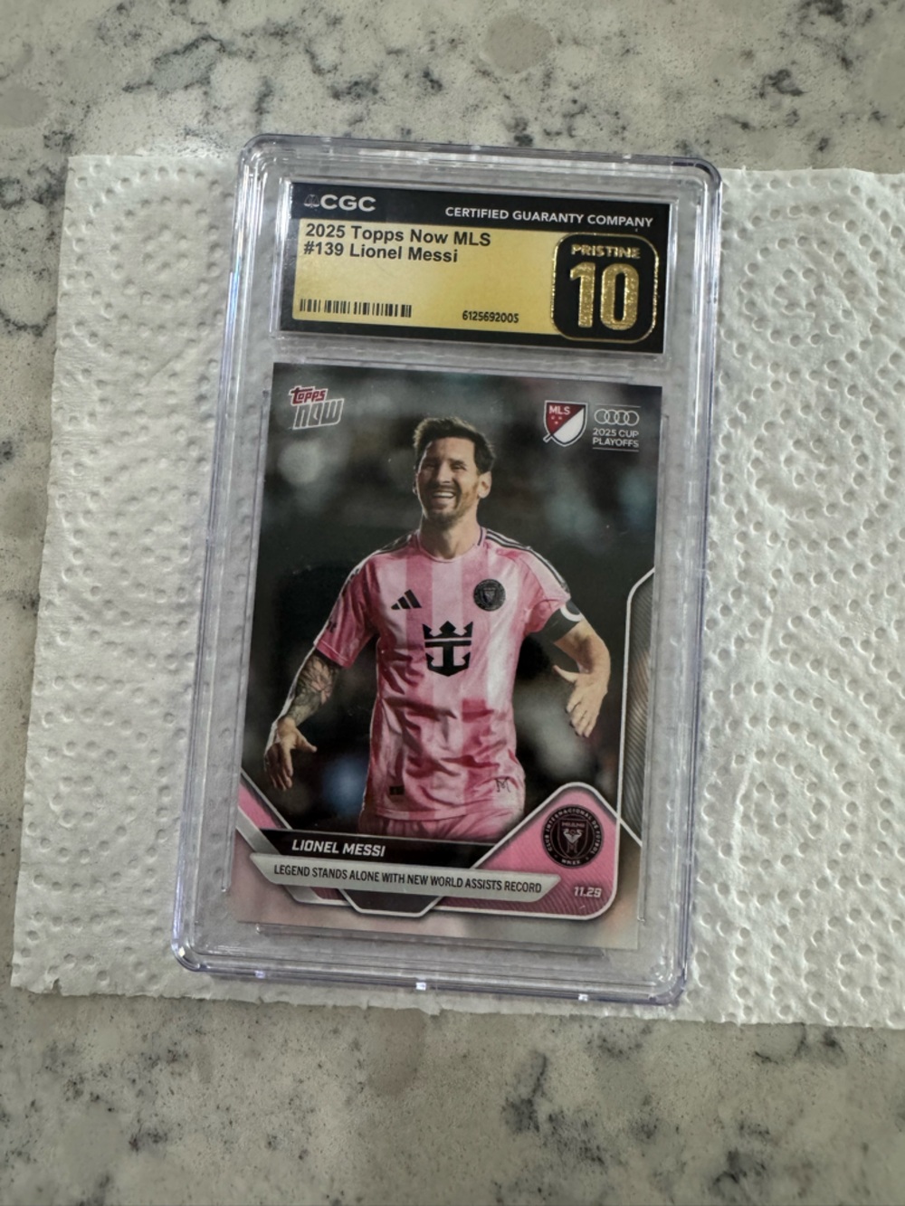 Topps Lionel Messi Pink MLS Collectible Card